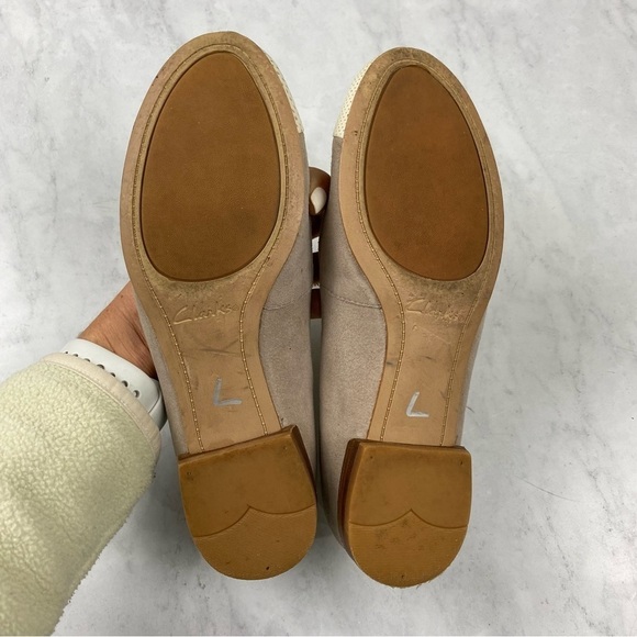 Clarks Narrative: Suede Print Ballet Flats Slip On Shoes Business Casual Size 6‎ - Picture 5 of 6